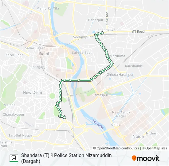 418A Bus Line Map
