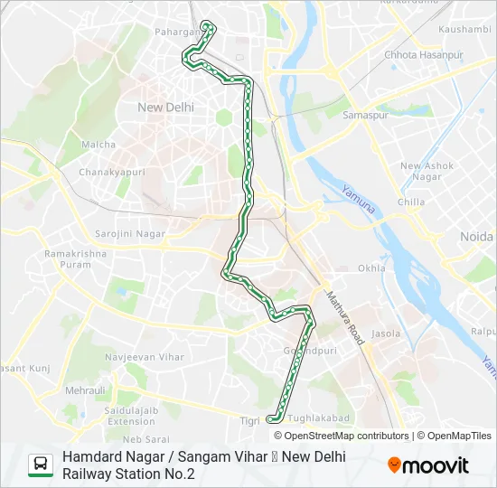 445A Bus Line Map