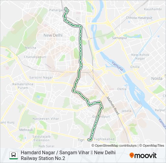 445A bus Line Map