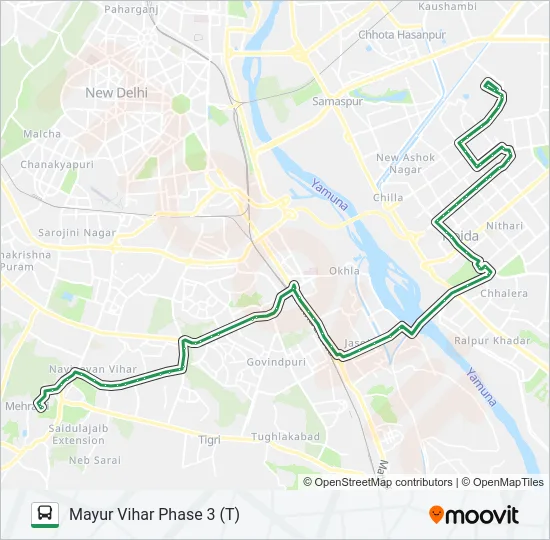493 Bus Line Map