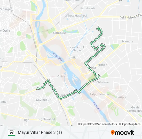 493 Bus Line Map