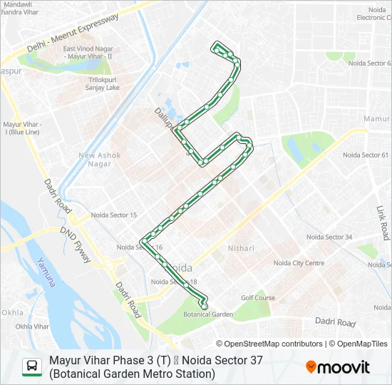 493 Bus Line Map