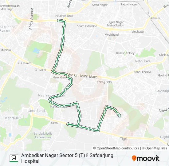 512 Bus Line Map
