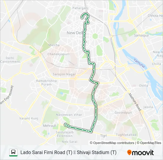 522 Bus Line Map