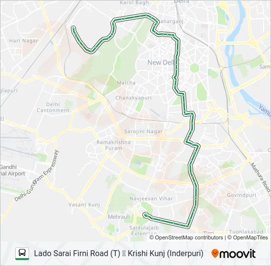 522 Bus Line Map