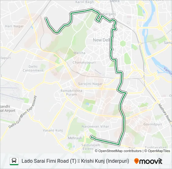 522 Bus Line Map
