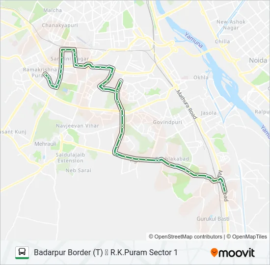 544 Bus Line Map
