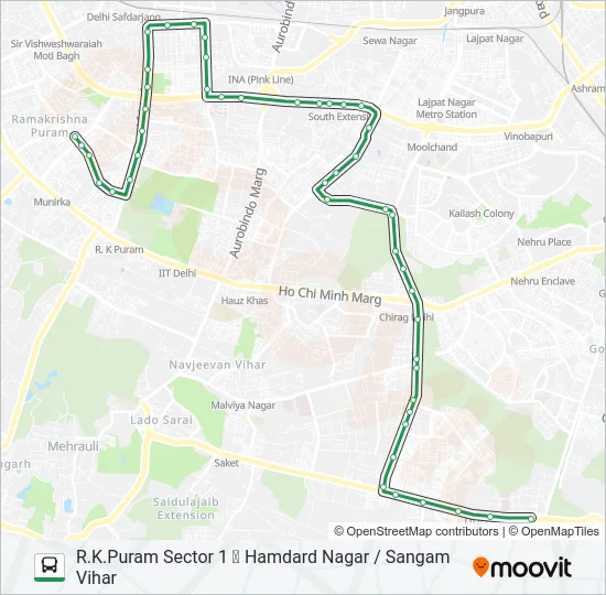 544 Bus Line Map