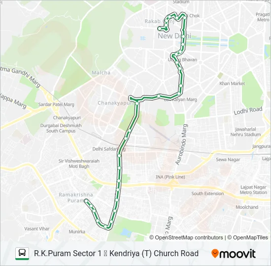 610 Bus Line Map