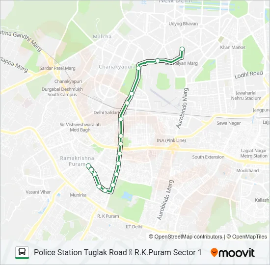 610 Bus Line Map