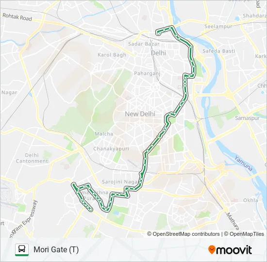 621 Bus Line Map