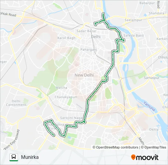 621 Bus Line Map