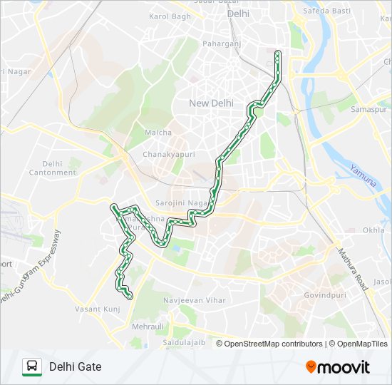 621 bus Line Map