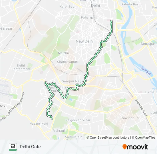 621 Bus Line Map