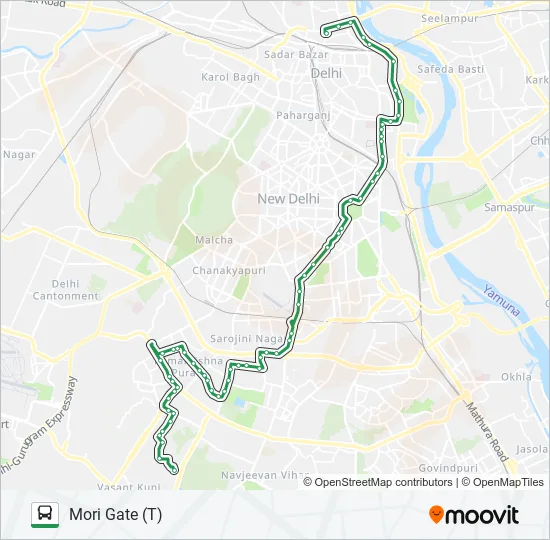 621 Bus Line Map