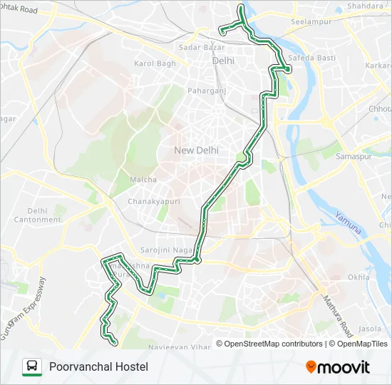 621 Bus Line Map