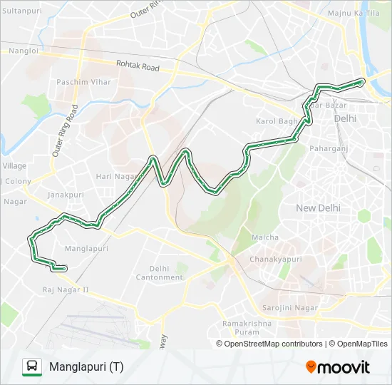 721 Bus Line Map