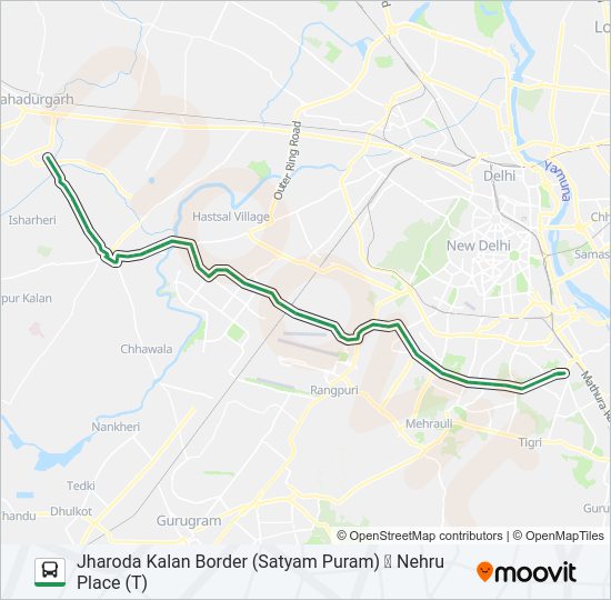 764 bus Line Map