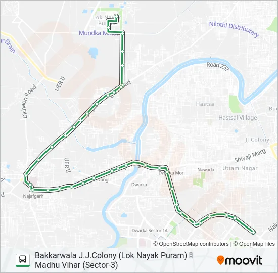 765 Bus Line Map