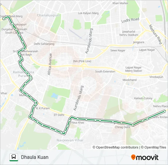 511A Bus Line Map