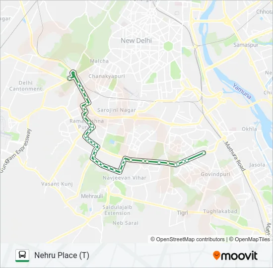 511A Bus Line Map