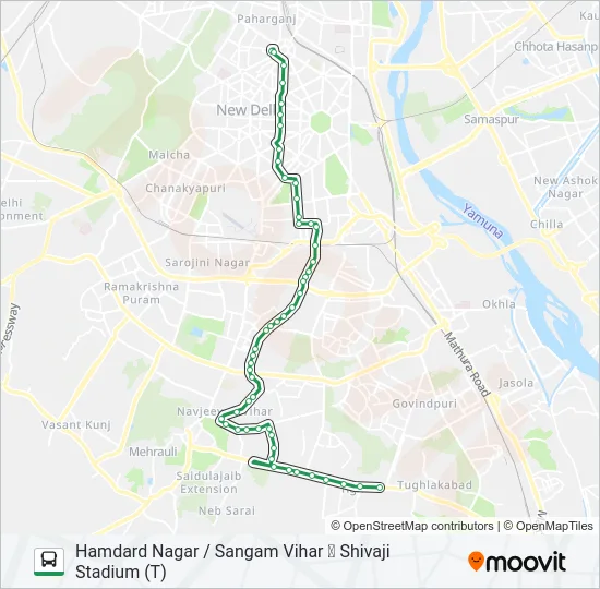 522A Bus Line Map