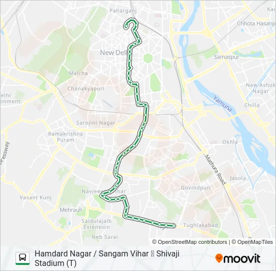 522A Bus Line Map