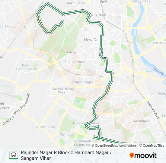 522A Bus Line Map