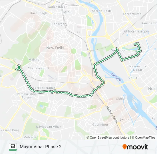 611A Bus Line Map