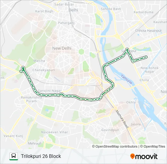 611A Bus Line Map