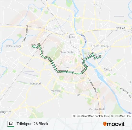 611A Bus Line Map