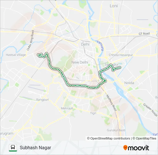 611A Bus Line Map