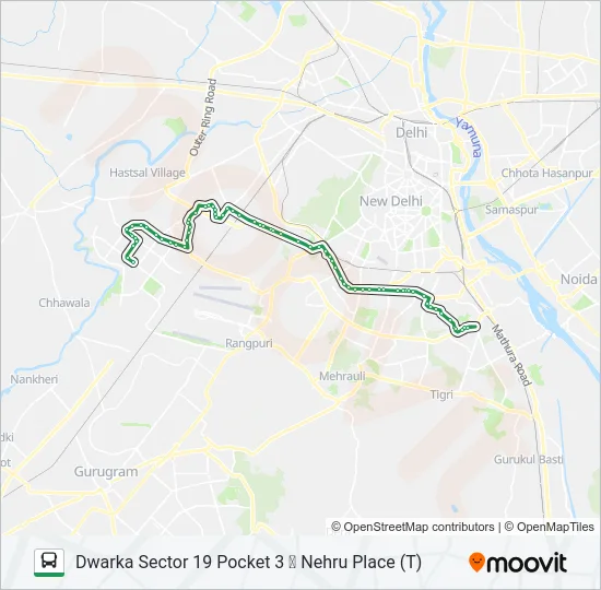 724EXT Bus Line Map