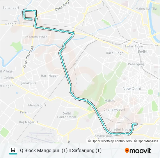 568 Bus Line Map