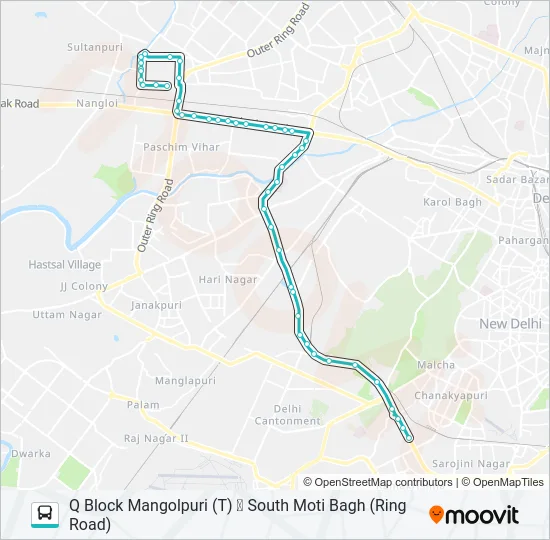 568 Bus Line Map