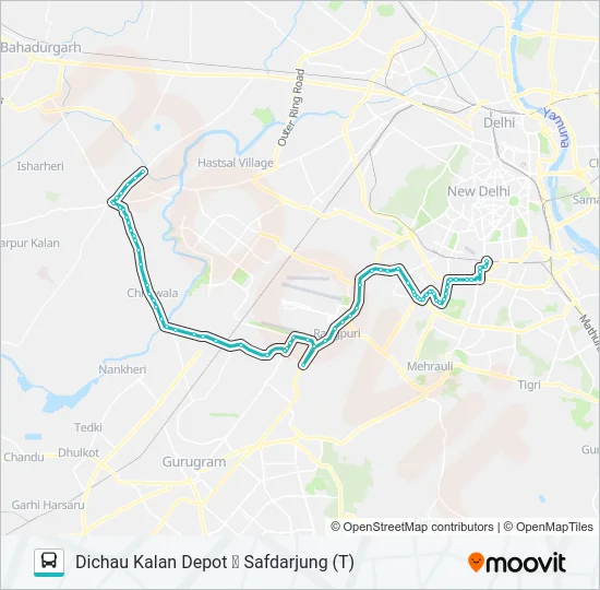 578 Bus Line Map
