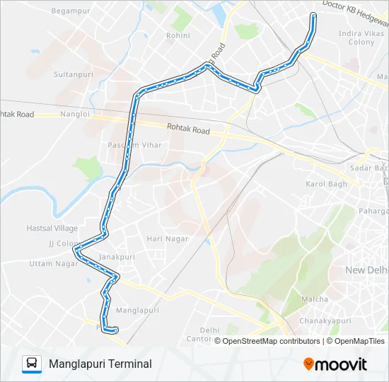 761 Bus Line Map