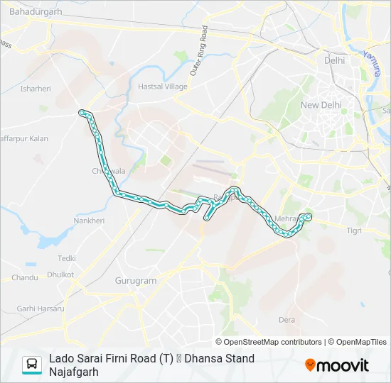 539A Bus Line Map
