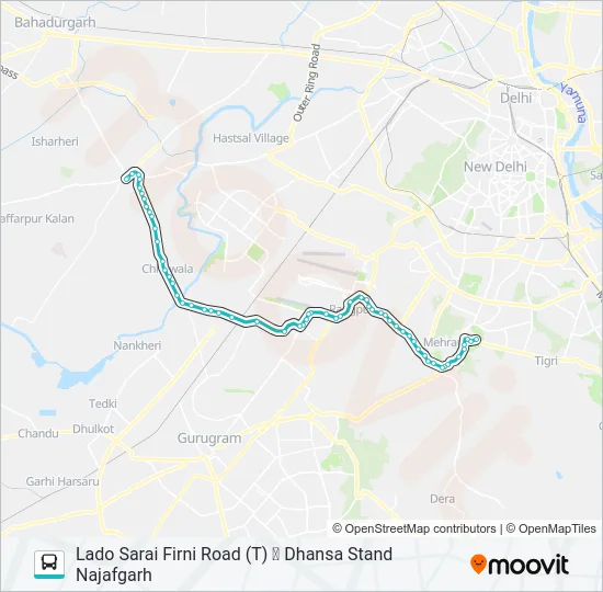 539A Bus Line Map