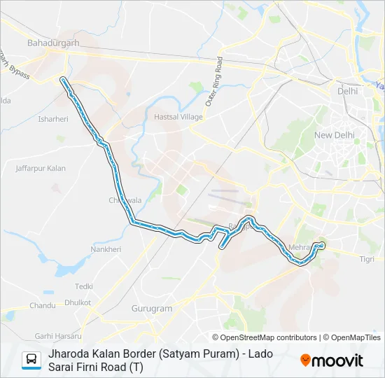 539A Bus Line Map