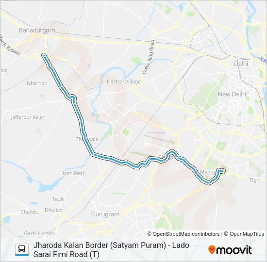 539A Bus Line Map