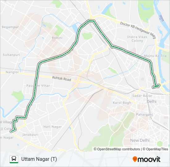 883 Bus Line Map