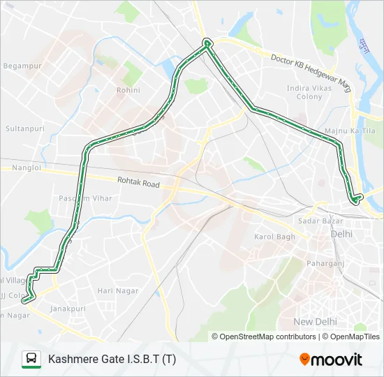 883 Bus Line Map