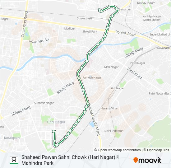 891 bus Line Map