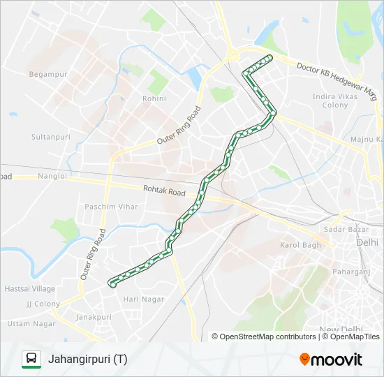861A Bus Line Map