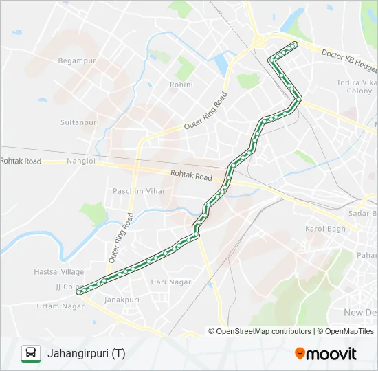 861A Bus Line Map