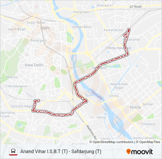 543 Route Schedules, Stops & Maps Safdarjung (T) (Updated)