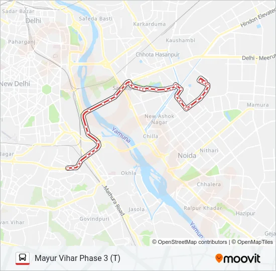 611 Bus Line Map