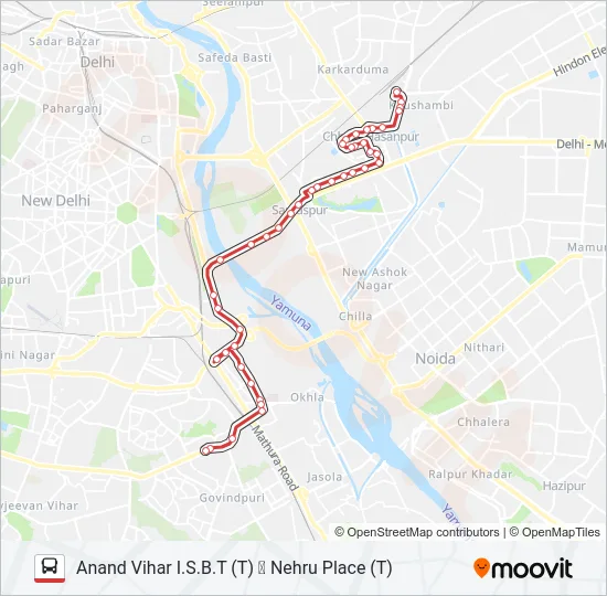 534A Bus Line Map