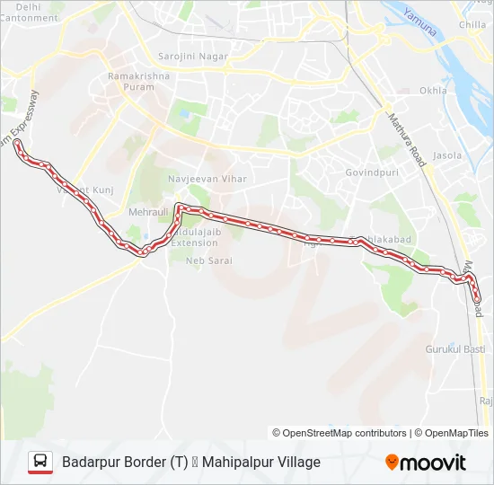 717B Bus Line Map
